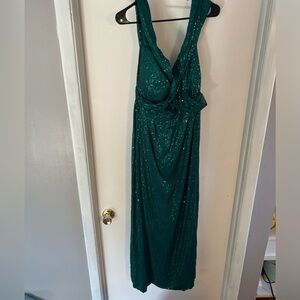 Giffniseti green sequin dress 3XL